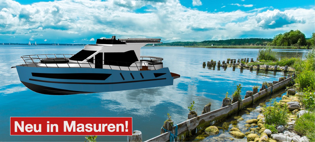 Discovery 45 Hybrid Flybridge – das größte Hausboot in Masuren